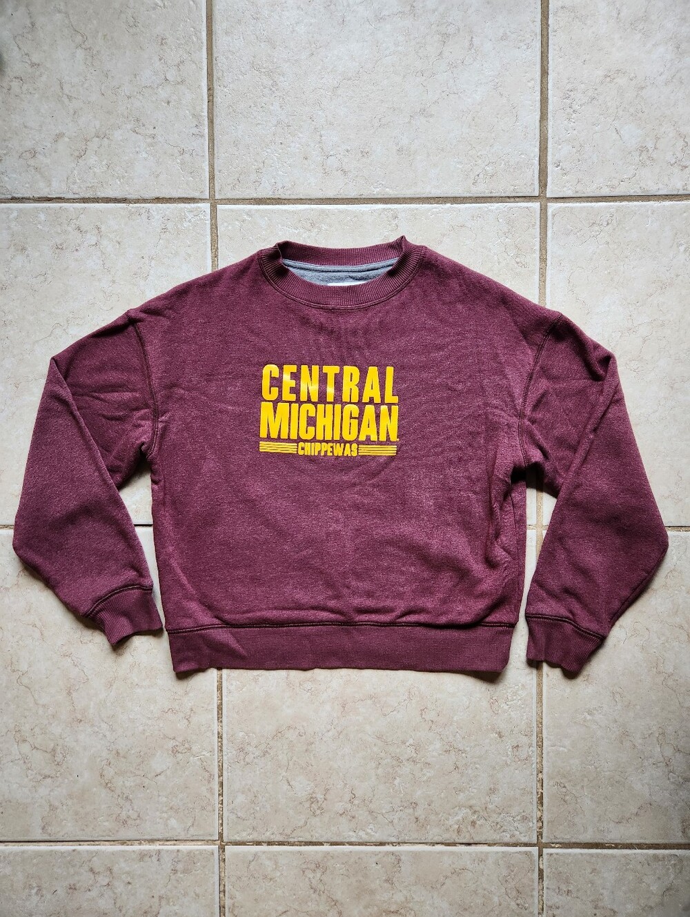 Champion Central Michigan Chippewas Triumph Crewneck Sweatshirt Women's M Maroon